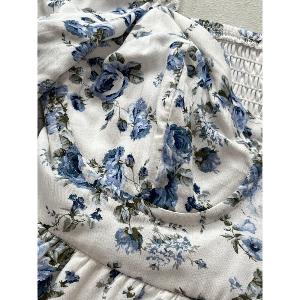 Altar'd State Floral Babydoll Mini Dress Coquette Cottagecore Puff Sleeves Med - Picture 5 of 7